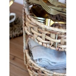 Chic Antique Opsats m. 2 kurv, natur