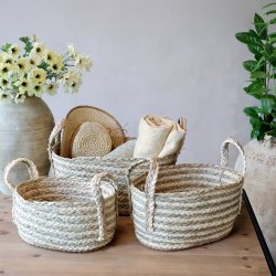 Chic Antique Kurve s�t af 3 - natur/gr�n