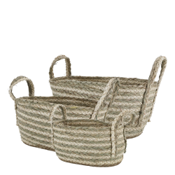 Chic Antique Kurve s�t af 3 - natur/gr�n