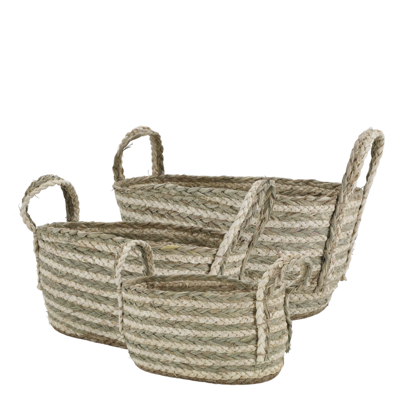 Chic Antique Kurve s�t af 3 - natur/gr�n