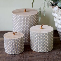 Chic Antique Amilly �ske i bambus s�t af 3 - Opal/natur