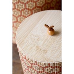 Chic Antique Amilly �ske i bambus s�t af 3 - Coral/natur