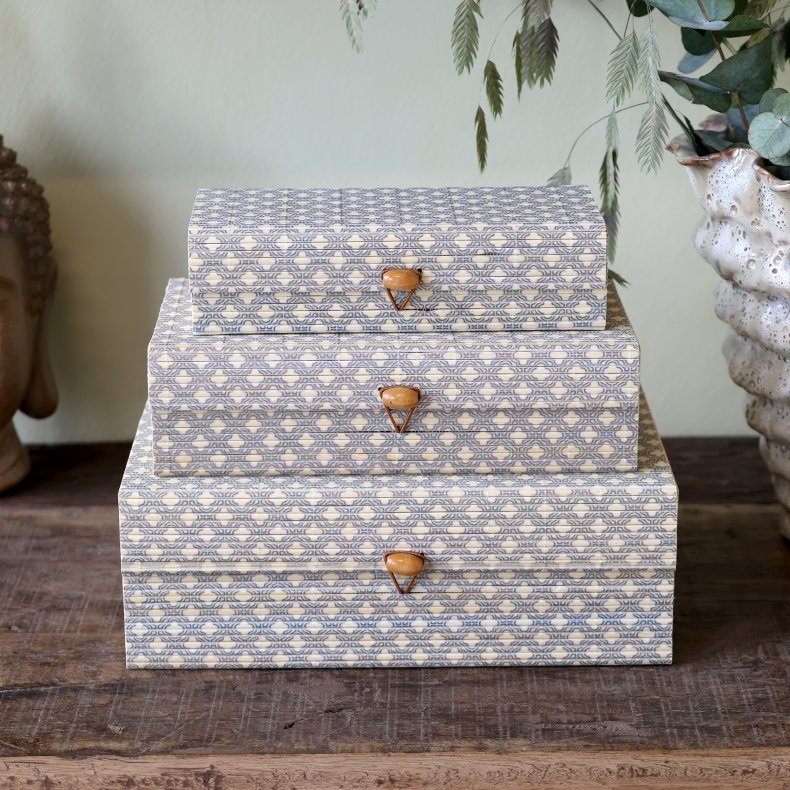 Chic Antique Amilly �ske i bambus s�t af 3 (M)- Opal/natur