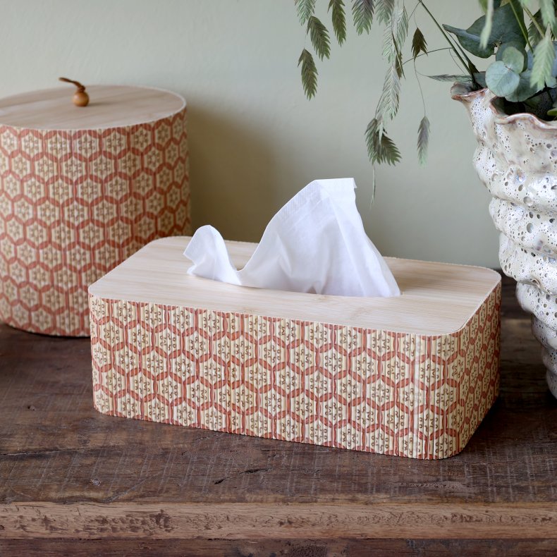 Chic Antique Amilly �ske i bambus til servietter - Coral/natur