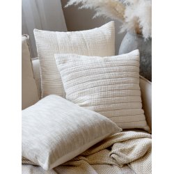 Chic Antique Aix Pudebetrk m. striber, 45x45 cm - creme