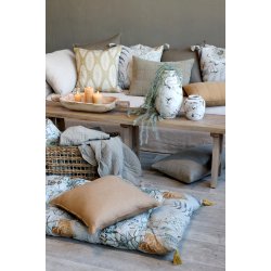 Chic Antique Aix Pudebetrk m. tropisk bladmnster, 50x50 cm