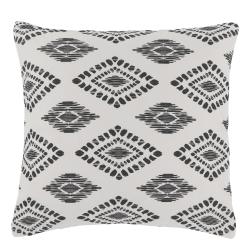 Chic Antique Aix Pudebetrk m. etnisk mnster 50x50 cm - hvid/sort