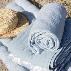 Chic Antique Aix Vintage Quilt Sky blue, 130x180 cm