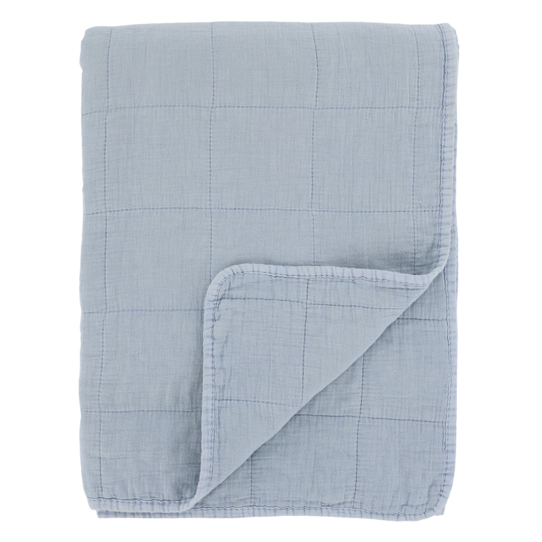 Chic Antique Aix Vintage Quilt Sky blue, 130x180 cm