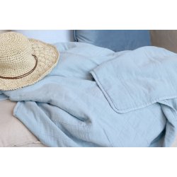 Chic Antique Aix Vintage Quilt Sky blue, 130x180 cm