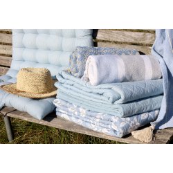 Chic Antique Aix Vintage Quilt Sky blue, 130x180 cm