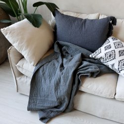 Chic Antique Aix Vintage Quilt midnight, 130x180 cm