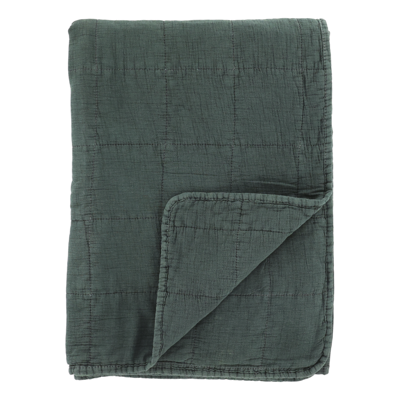 Chic Antique Aix Vintage Quilt Skovgrn, 130x180 cm