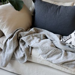 Chic Antique Aix Vintage Quilt fransk gr, 130x180 cm