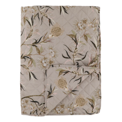 Chic Antique Aix Quilt m. blomstermnster, Taupe, 130x180 cm