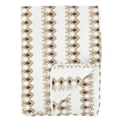 Chic Antique Aix Quilt m. m�nster, kul, sand og terracotta, 130x180 cm