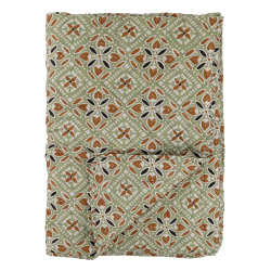 Chic Antique Aix Quilt m. batikm�nster, verte og terracotta, 130x180 cm