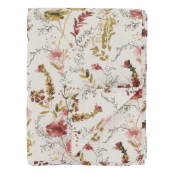 Chic Antique Aix Quilt m. vilde blomster 130x180 cm - creme