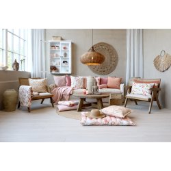 Chic Antique Aix Quilt m. vilde blomster 130x180 cm - creme