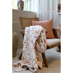 Chic Antique Aix Quilt m. vilde blomster 130x180 cm - creme