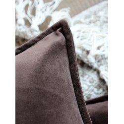 Chic Antique Aix Pudebetr�k i velour 50x50 cm - Mocca