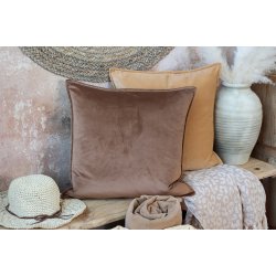 Chic Antique Aix Pudebetr�k i velour 50x50 cm - Nougat