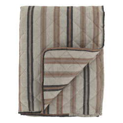 Chic Antique Aix Quilt m. striber, 130x180 cm, cognac og latte
