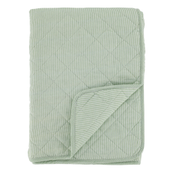 Chic Antique Aix Quilt m. gr�nne m�lkedrengestriber, 130x180 cm