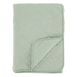 Chic Antique Aix Quilt m. gr�nne m�lkedrengestriber, 130x180 cm