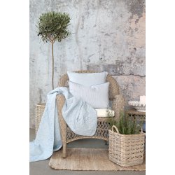 Chic Antique Aix Pudebetr�k m. bl� m�lkedrengestriber, 50x50 cm