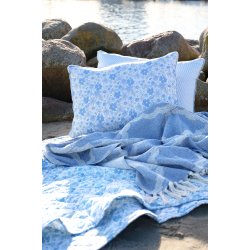 Chic Antique Aix Plaid af overskudsgarn, 150x130 cm, sky blue