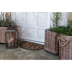 Chic Antique D�rm�tte m. m�nster, Halvrund 45x75 cm