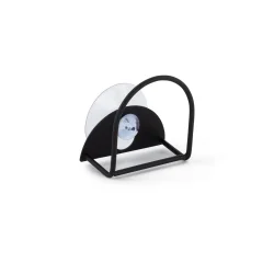 Sort DESIGNSTUFF DRIP st�lholder til svamp monteret med sugekop.