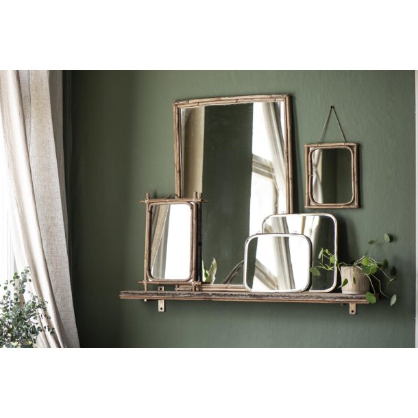 Ib Laursen Spejl m/bambuskant svungen top