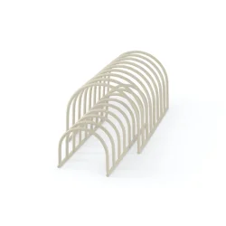 DESIGNSTUFF DRIP sandfarvede opvaskestativer i rustfrit st�l til tallerkener og sk�rebr�tter.