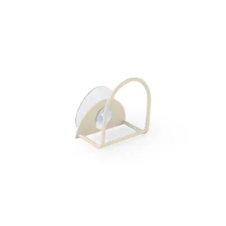 DESIGNSTUFF DRIP svampeholder i sandfarvet rustfrit st�l til montering i vasken.