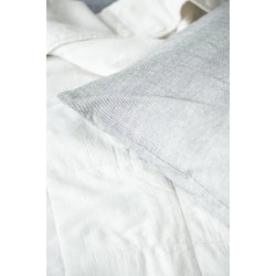 Ib Laursen Pudebetrk sorte/beige striber, 50x50 cm