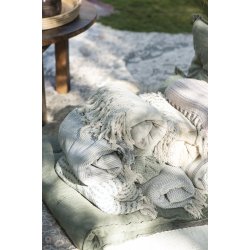 Ib Laursen Plaid 130x160 cm creme/lyserdt stribemnster