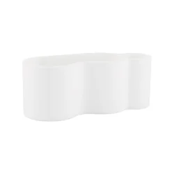 DESIGNSTUFF CURV S�beholder til bad, silikone/selvkl�bende, hvid