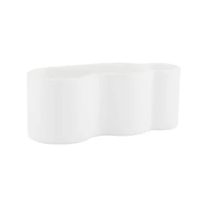 DESIGNSTUFF CURV S�beholder til bad, silikone/selvkl�bende, hvid