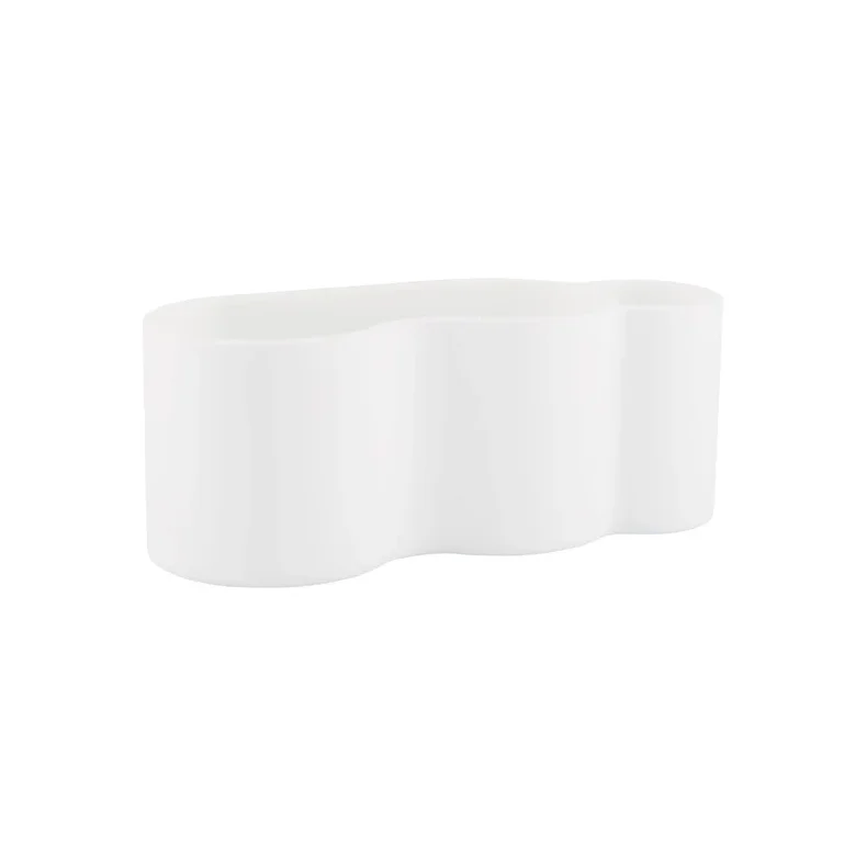 DESIGNSTUFF CURV S�beholder til bad, silikone/selvkl�bende, hvid