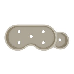DESIGNSTUFF CURV S�beholder til bad, silikone/selvkl�bende, sand