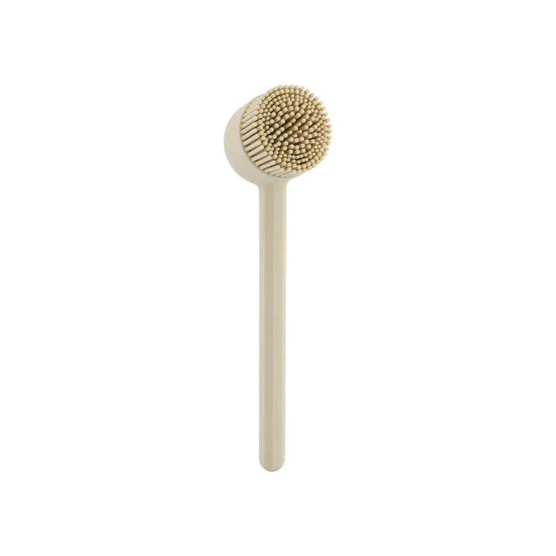 DESIGNSTUFF VANA opvaskeb�rste i sandfarvet silikone med dobbeltsidet reng�ringsflade.