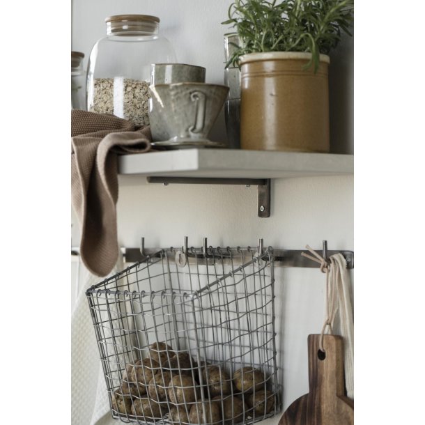 Ib Laursen, Knagerkke med 5 knager, rustfri stl-look