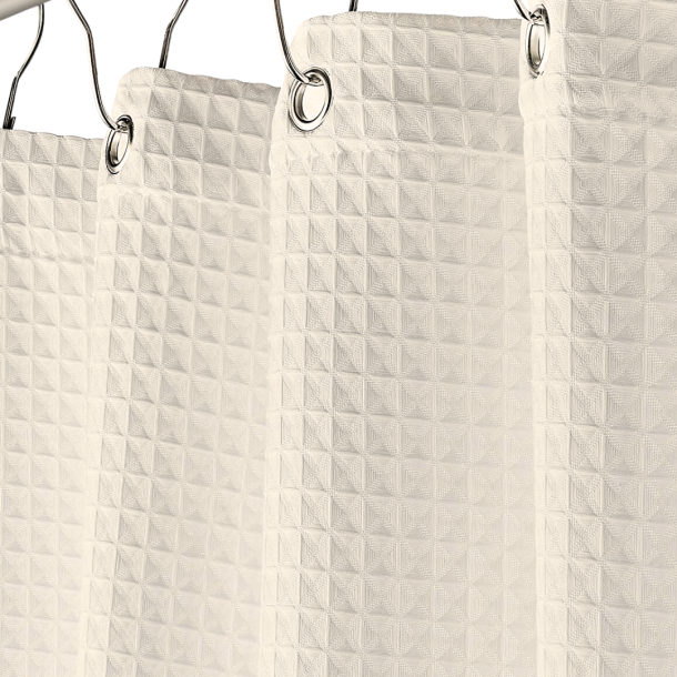 Waffle badeforhng Ivory, 180x200 cm vaflet - VaskBAR