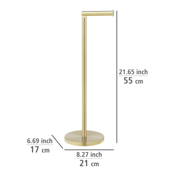 Wenko Fritstende toiletrulleholder - golden