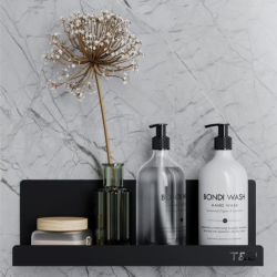 Nortiq T&B selvklbende hylde, Medium T4 - Mat sort