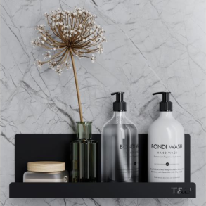 Nortiq T&B selvklbende hylde, Medium T4 - Mat sort