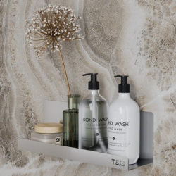 Nortiq T&B selvklbende hylde, Medium T4 - Brstet Alu