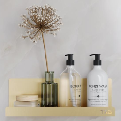 Nortiq T&B selvklbende hylde, Medium T4 - Brstet guld